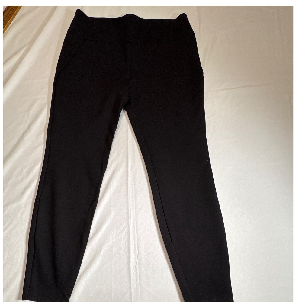 Counterparts Black Pull On Tapered Leg Dress Pants Womens Large Stretch Trousers